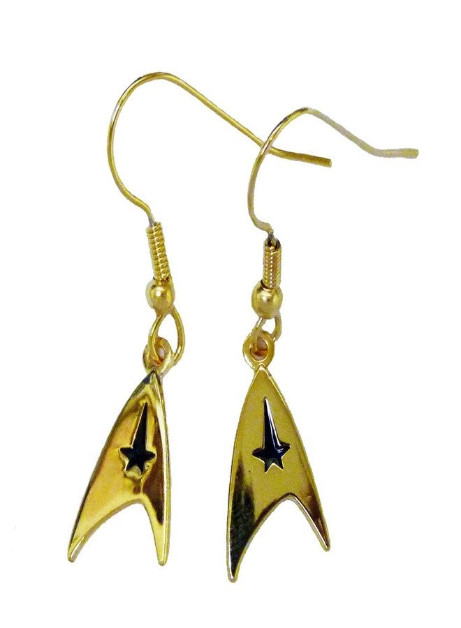 Star Trek Original Series Command Logo Goldtone French Wire Earrings - Image 2