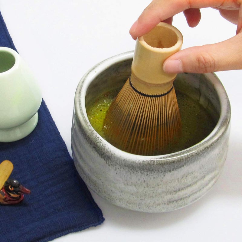 Artcome Japanese Matcha Tea Set, Matcha Whisk, Traditional Scoop, Matcha Bowl, Ceramic Whisk Holder, Handmade Ceremony Kit (7 Pcs) - Image 4