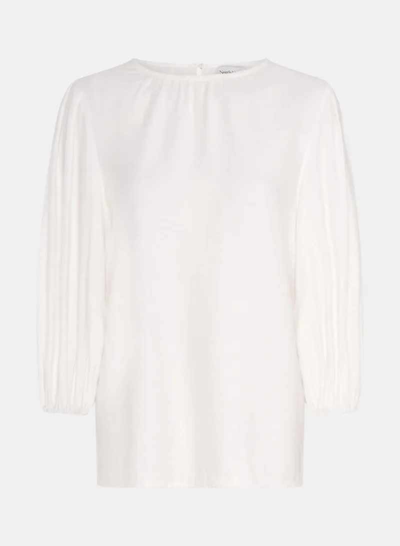 Needs No Label  White Puff Sleeve Blouse for Women | Best Price UAE