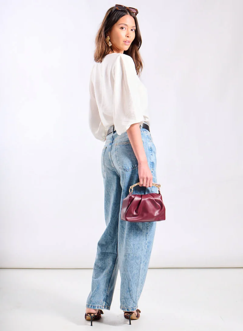 Needs No Label  White Puff Sleeve Blouse for Women | Best Price UAE