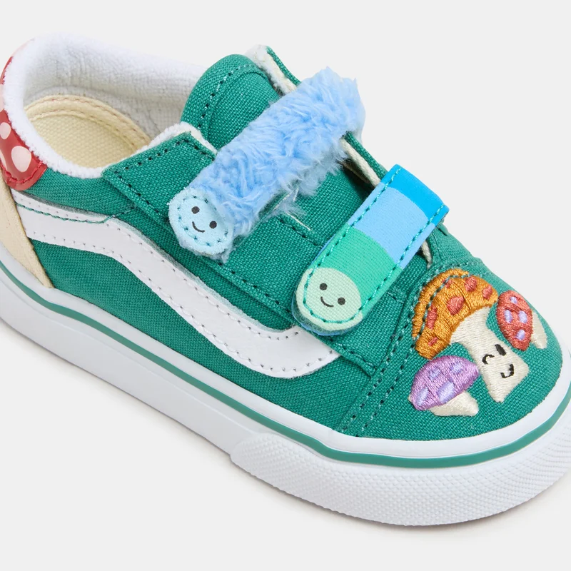 VANS Kids' Old Skool Velcro Unisex Shoes (Baby and Toddler)