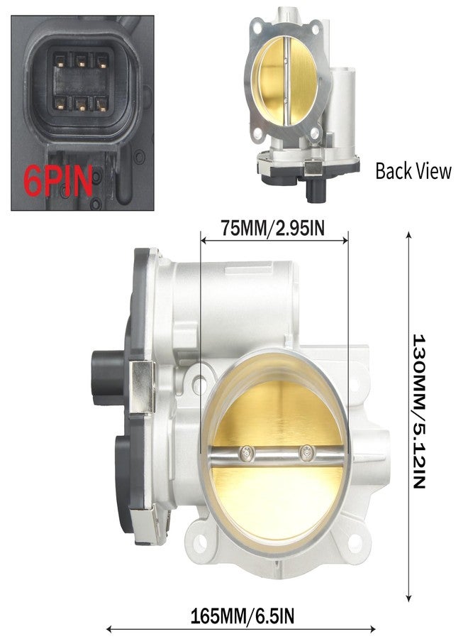 DOSKJOK 12616995 Throttle Body Assembly Replacement for Enclave 2008-2011 LaCrosse 2010-2011 Traverse 2009-2011 Equinox 2008-2009 Acadia Torrent Outlook Vue 3.6L V6 - Image 2