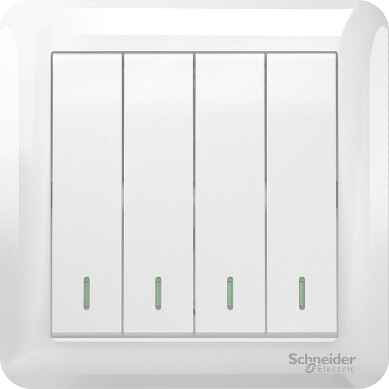 Schneider Electric Affle Plus 4 Gang 2 Way Switch - Image 1