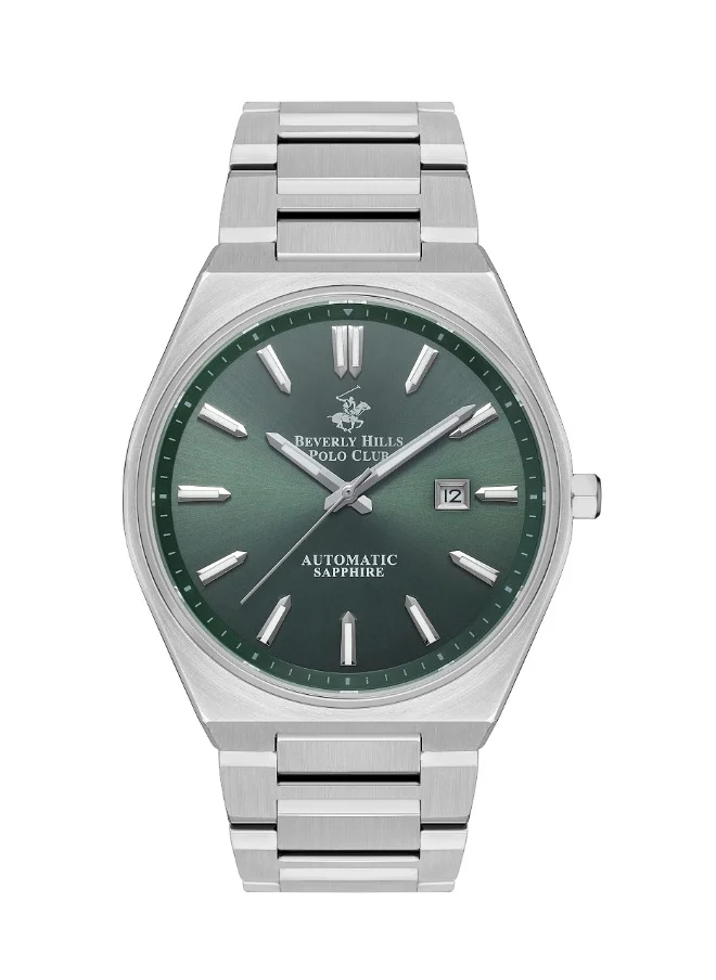 بيفرلي هيلز بولو كلوب Beverly Hills Polo Club BP3574X.377 Men Automatic Display Watch & Metal Strap Silver