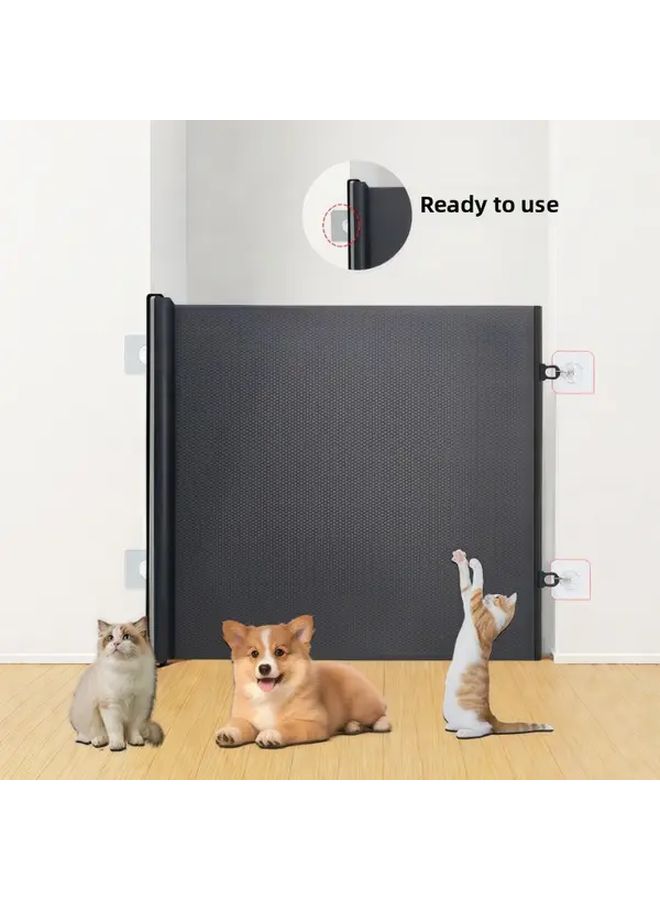 Automatic Sliding Pet Gate Door Barrier White Easy Installation No Drilling - Image 5