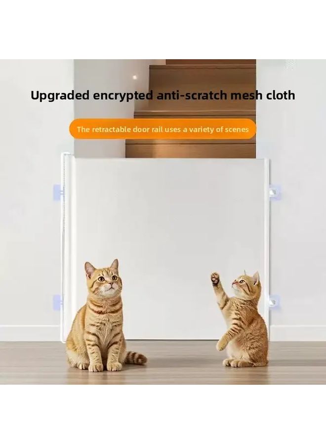 Automatic Sliding Pet Gate Door Barrier White Easy Installation No Drilling - Image 2