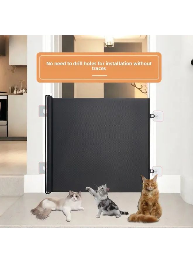Automatic Sliding Pet Gate Door Barrier White Easy Installation No Drilling - Image 3
