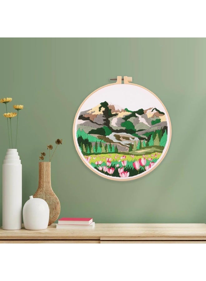 مجموعة مواد التطريز المنظر DIY - العمل قيد التقدم - Image 5