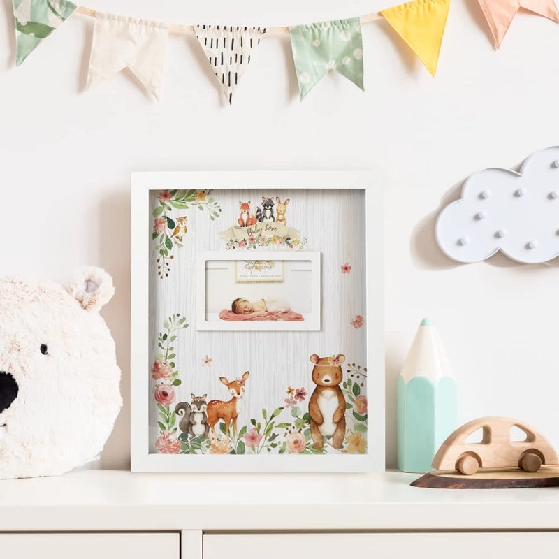 Kate Aspen Pink Woodland Baby Shower Decorations Guest Book Alternative with Wooden Teddy Bear Inserts, Woodland Nursery Decor - Image 4