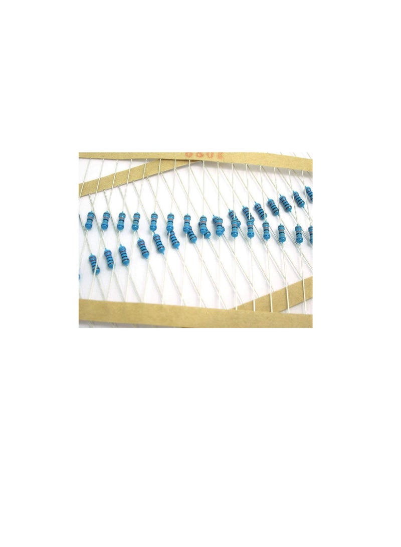 1/4W Metal Film Resistor, 5 Colour Ring Band 1% Ω Ohms Tolerance, For Electrical DIY Pack of 50 (1/4W 3.3KΩ (3300ohms))  - Image 2