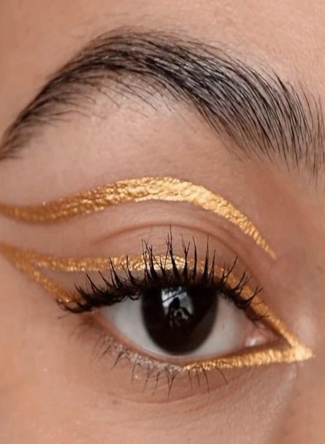 Million Colors Bronze Colour Waterproof Liquid Eyeliner | Metallic Finish | Last Upto 12 Hours | Quick Drying, Smudge-Proof & Water-Resistant - 5 ML (BRIGHT BRONZE 03) - Image 3