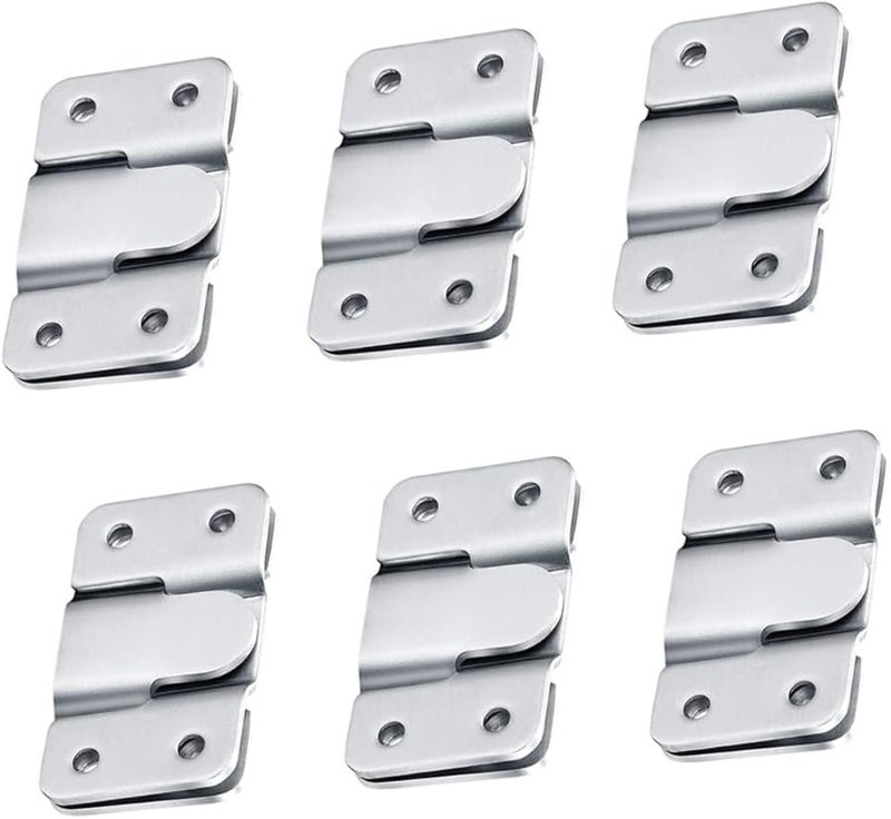 12 قطعة من خطاطيف تعليق الصور الفولاذية المقاومة للصدأ المتشابكة ثقيلة التحمل سهلة التركيب للتعليق على الحائط - Image 2