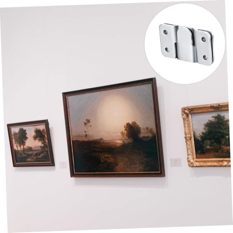 12 قطعة من خطاطيف تعليق الصور الفولاذية المقاومة للصدأ المتشابكة ثقيلة التحمل سهلة التركيب للتعليق على الحائط - Image 3