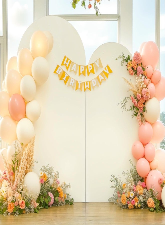 Suppromo Ivory Arch Cover Set of 2 Spandex 7.2 and 6ft Ivory Arch Backdrop Cover Wedding Arch Stand Covers for Bridal Shower Wedding Baby Shower Birthday Party Ceremony Banquet Photo Arched Background - Image 3