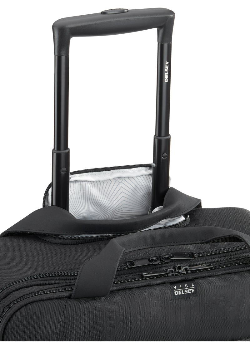 DELSEY - Datum 2 Wheels Laptop Business Cabin Trolley Bag 1 Compartment  PC 15.6'', 2.2kg, 33L - Black - Image 1
