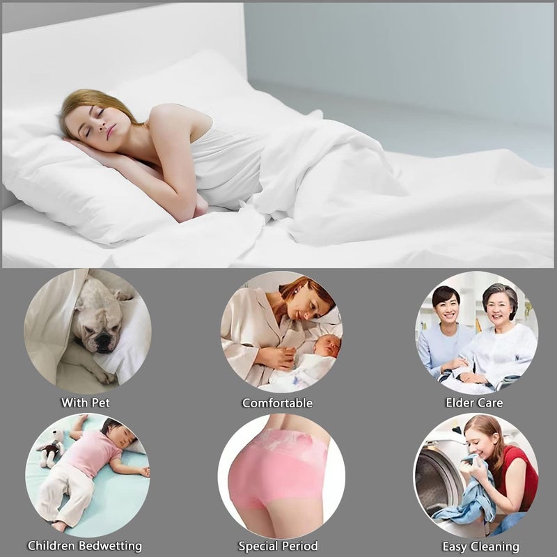 Waterproof Duvet Cover Protector King- White Duvet Protector Cover with Zipper Closure for Kids, Elder, Pets - Ideal for Incontinence Due to Cats or Dogs(King) - Image 5