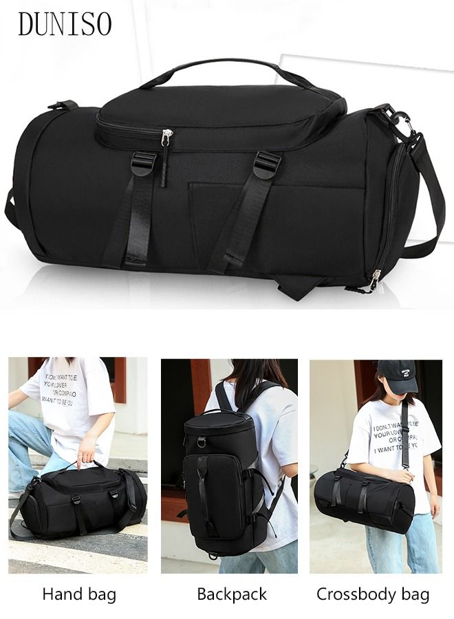 DUNISO Sports Gym Bag with Wet Pocket & Shoes Compartment, Weekender Overnight Bag for Travel Gym Yoga Travel Duffel Bag for Men and Women Lightweight - Image 2