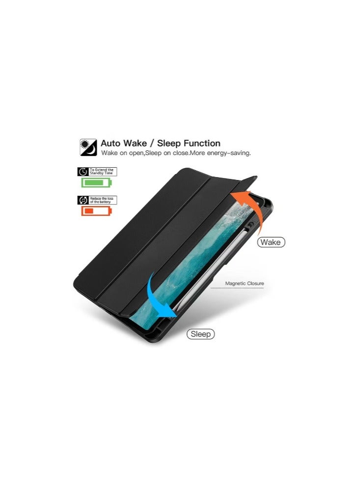 كفر ايباد الجيل العاشر 10.9 بوصة 2022 مع حامل قلم ذكي ،غطاء ذكي رفيع بمسند اغلاق/تشغيل الشاشة تلقائي ، أسود - Image 3