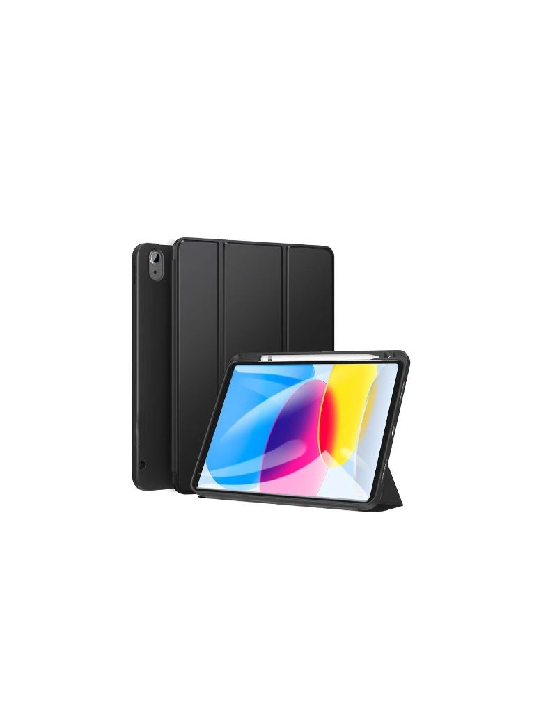 كفر ايباد الجيل العاشر 10.9 بوصة 2022 مع حامل قلم ذكي ،غطاء ذكي رفيع بمسند اغلاق/تشغيل الشاشة تلقائي ، أسود - Image 1