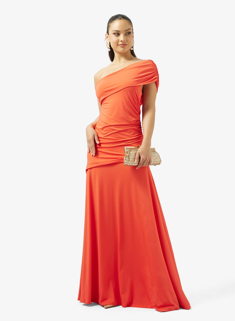 Ginger Assymetric Drop Shoulder Draped Dress - Image 4