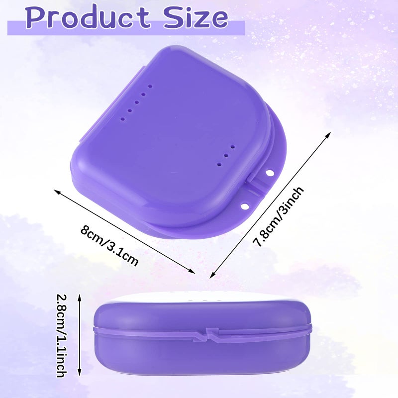 Youyole 32 Pieces Retainer Case with Vent Holes Mouth Guard Container Case Dental Storage Container Multicolor Dental Retainer Box for Office Travel Household (Classic Color) - Image 2