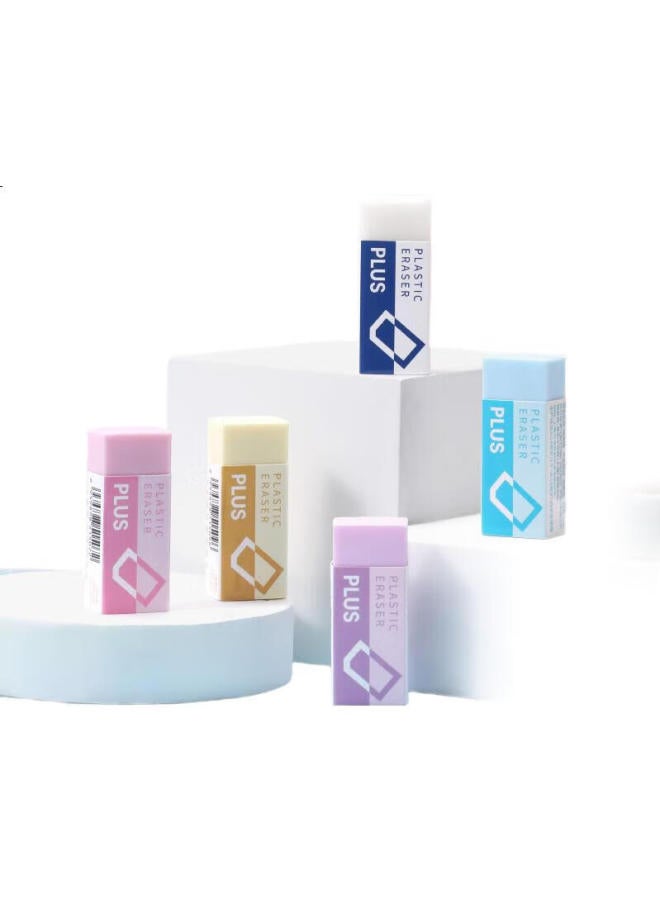 Plus Eraser, Clean Exam Student Supplies, Cute Eraser For Art Use, Er-060N Eraser 5-Color Set - Image 2