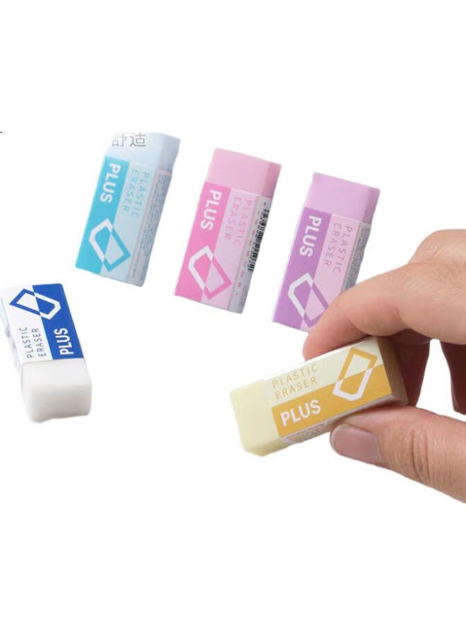 Plus Eraser, Clean Exam Student Supplies, Cute Eraser For Art Use, Er-060N Eraser 5-Color Set - Image 1