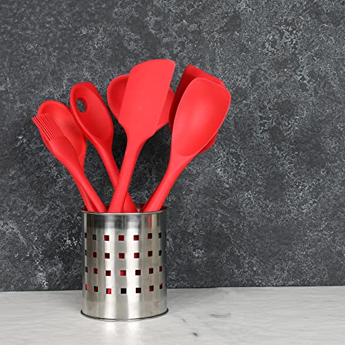 Chef Craft Premium Silicone Spoon Spatula, 11.5 inch, Red - Image 5