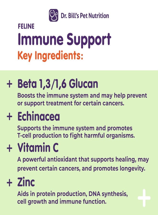 Dr. Bill's Dr. Bill’s Feline Immune Support | Boosts Cat Immunity and Health with Colostrum, Beta Glucan, Turkey Tail Mushroom, Zinc & Vitamin C | Powder Supplement for Cats of All Ages - Image 4