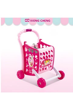 XIONG CHENG مجموعة لعب عربة التسوق 3 في 1 للبنات  - Image 4