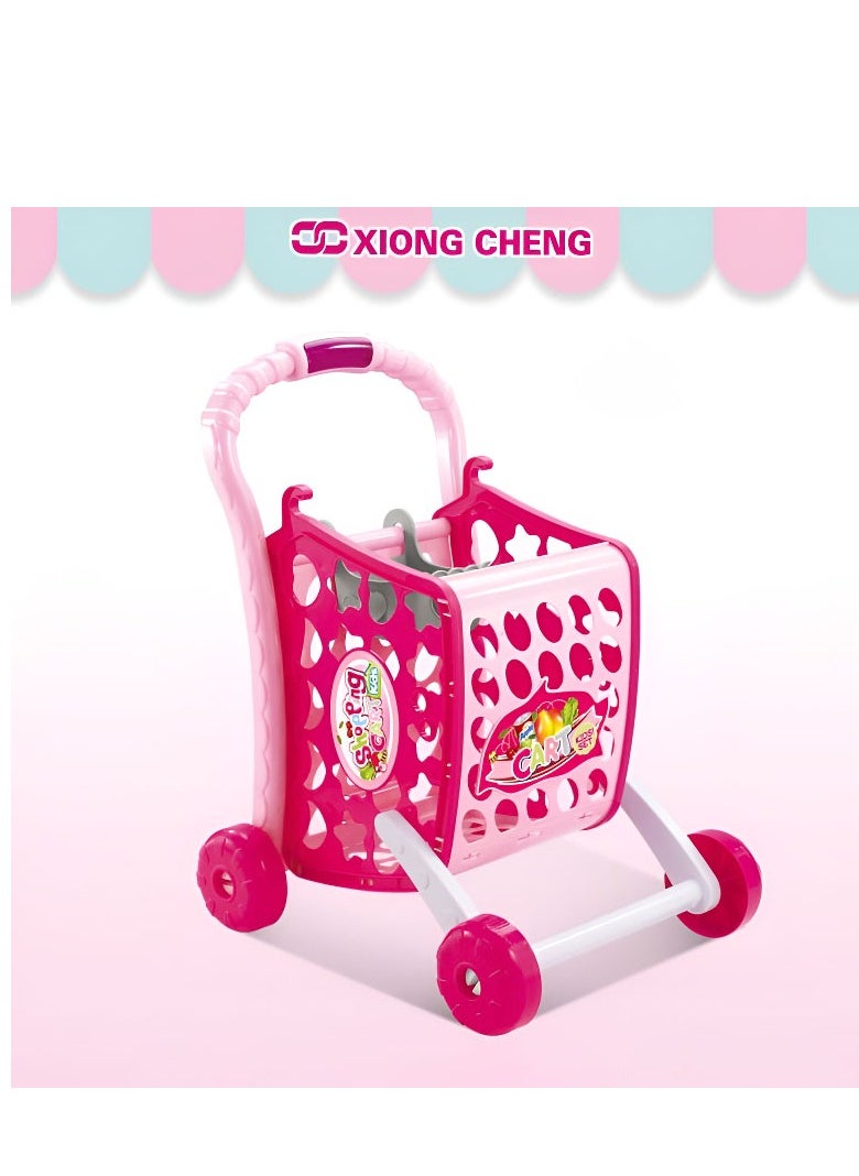 XIONG CHENG - مجموعة لعب عربة التسوق 3 في 1 للبنات - Image 1