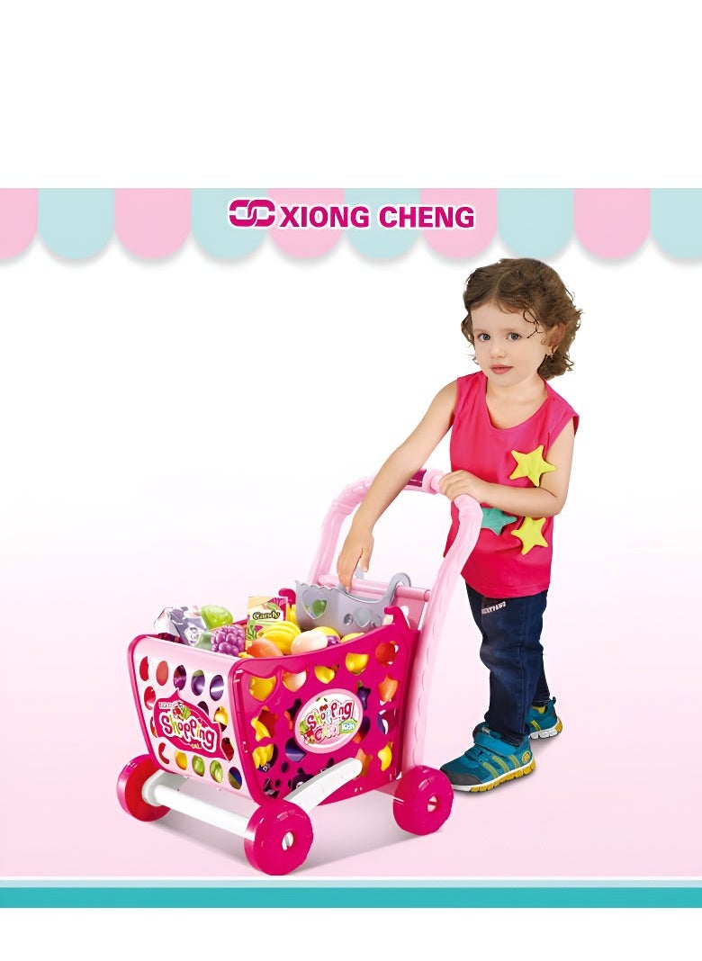 XIONG CHENG - مجموعة لعب عربة التسوق 3 في 1 للبنات - Image 1