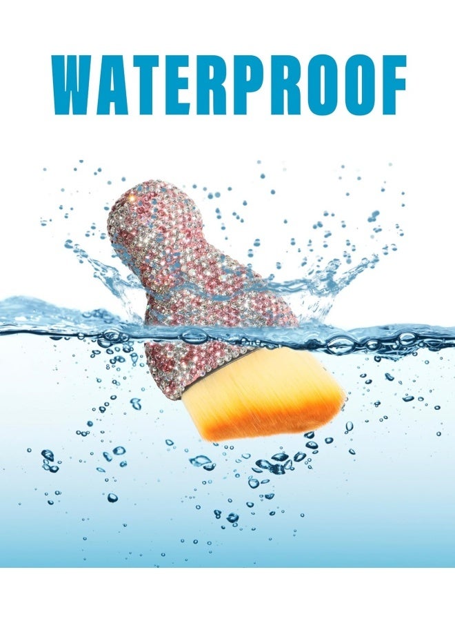 Car Detailing Brush,Car Interior Dust Sweeping Soft Brush,Bling Car Accessories for Women,Car Interior Cleaning Tool with Diamond,Auto Interior Dust Brush for Dashboard(Pink) - Image 4