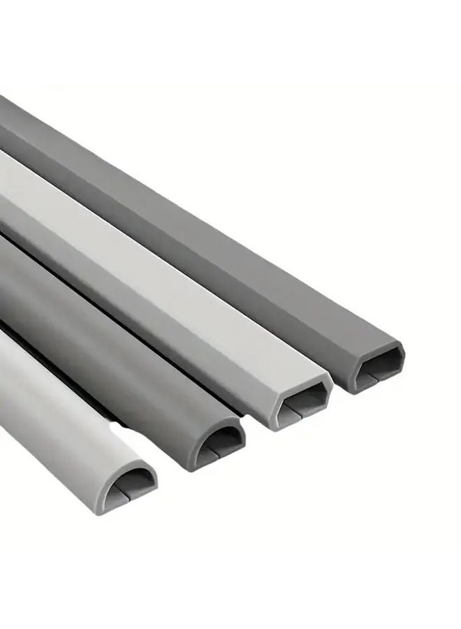 2 متر 78 74 بوصة قناة إخفاء الأسلاك البيضاء من PVC ذاتية اللصق لإدارة الأسلاك - Image 3