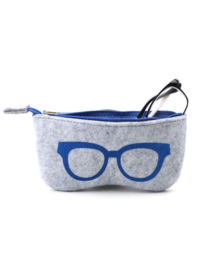 4 Pack Portable Eyeglasses Bag Case Soft Felt Zipper Glasses Purse Bag Makeup Storage Pouch - Image 4