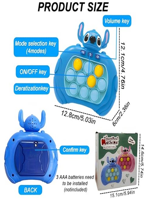 Quick Push Pop-It, Pop It Electronic Game, Pop It Fidget Toy, Pop-It Pro Light Up Game, Push Pop Game Controller Bubble, Puzzle Pop-It Early Development Game for Children Adults
