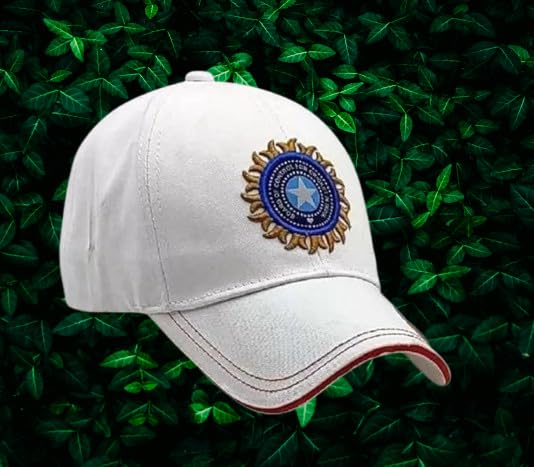 CAPITEUM Solid Baseball Casual Sports Adjustable Cotton Indian Cricket Caps for Men/Women Unisex (White) - Image 3