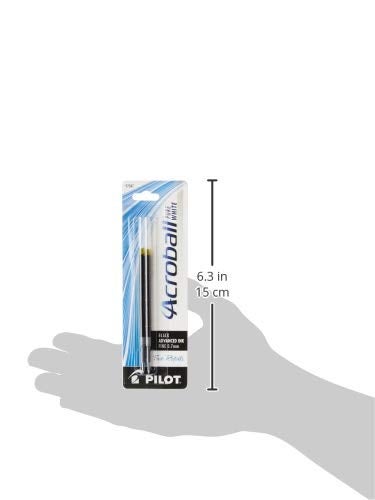 PILOT Acroball PureWhite Advanced Ink Refill For Retractable Pens, Fine Point, Black Ink, 2-Pack (77347) - Image 3