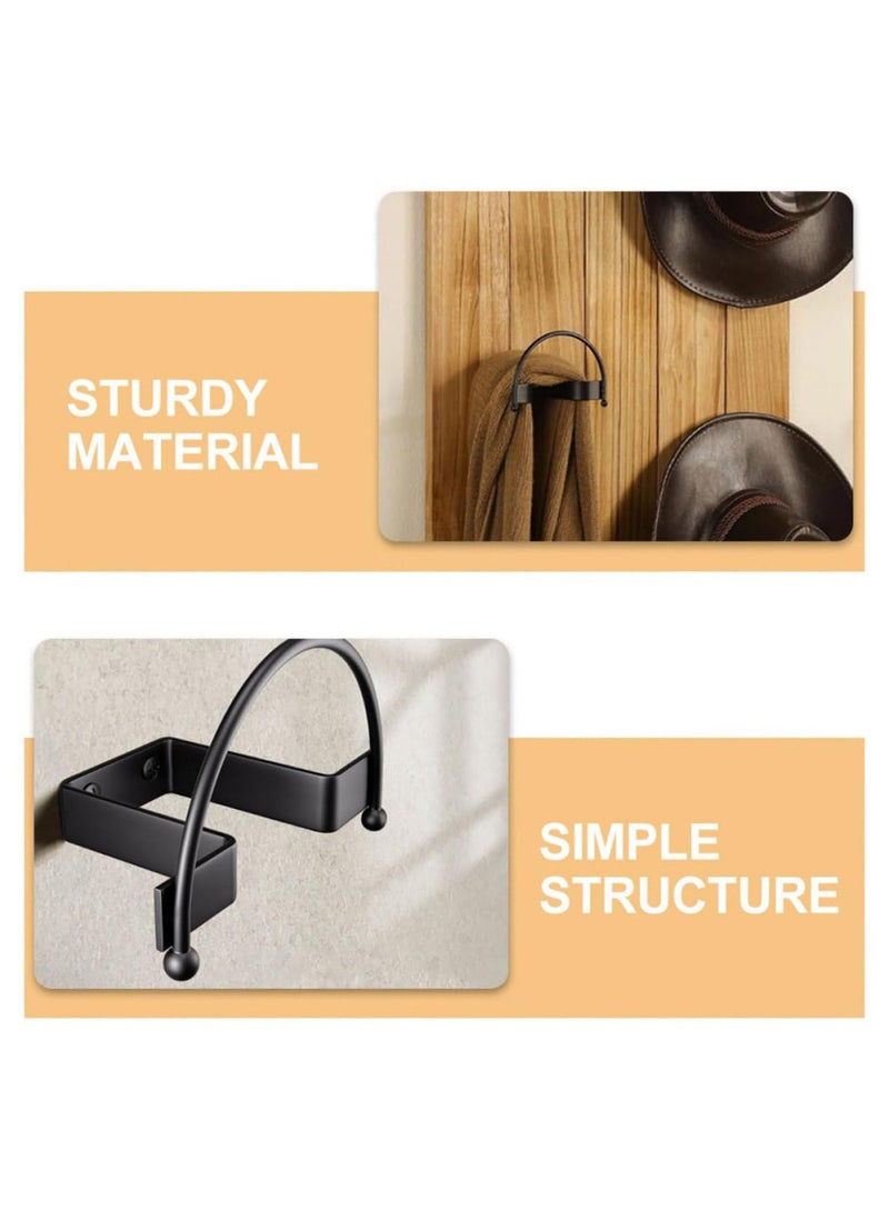 Bukela 4pcs Wall Mounted Hat Storage Hooks Sturdy Cap Organizer for Cowboy Baseball and Fisherman Hats for Home Store Display - Image 3