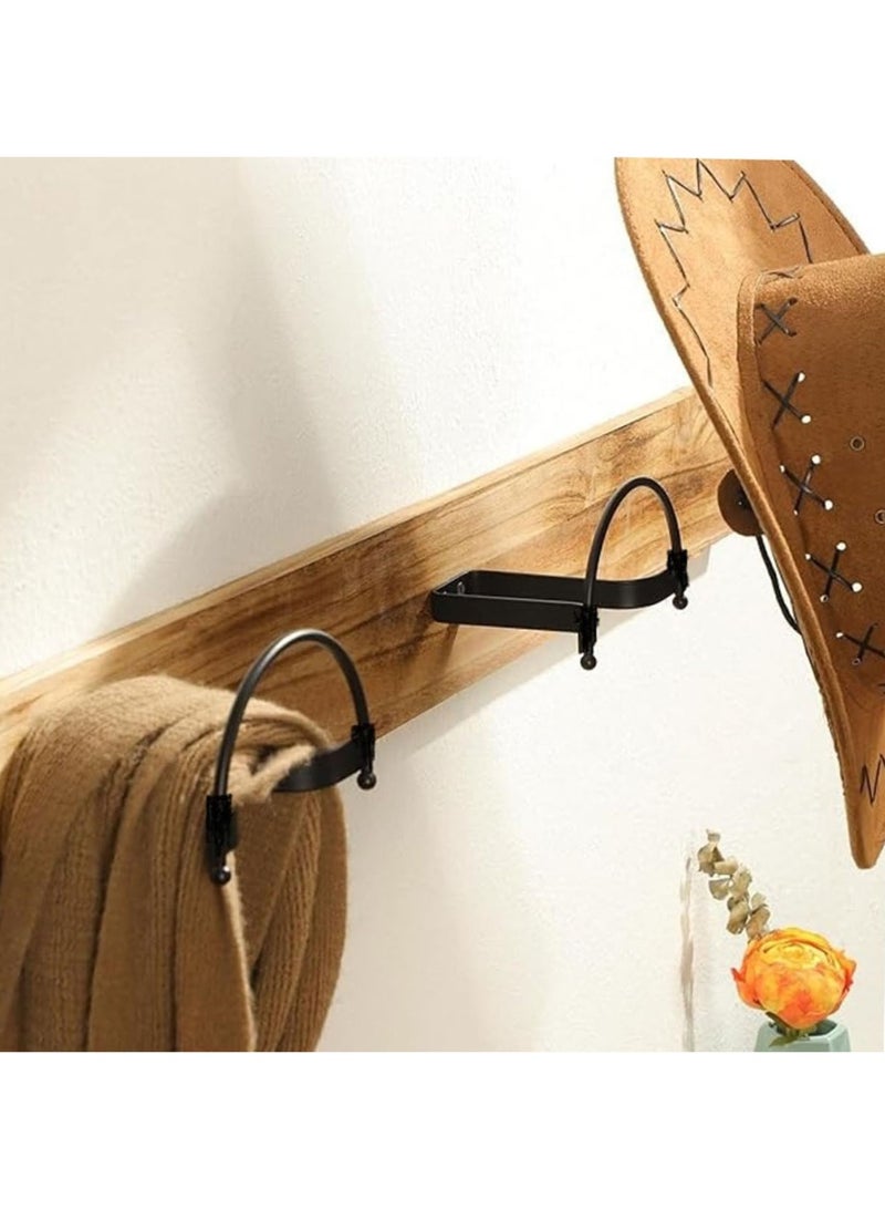 Bukela 4pcs Wall Mounted Hat Storage Hooks Sturdy Cap Organizer for Cowboy Baseball and Fisherman Hats for Home Store Display - Image 4