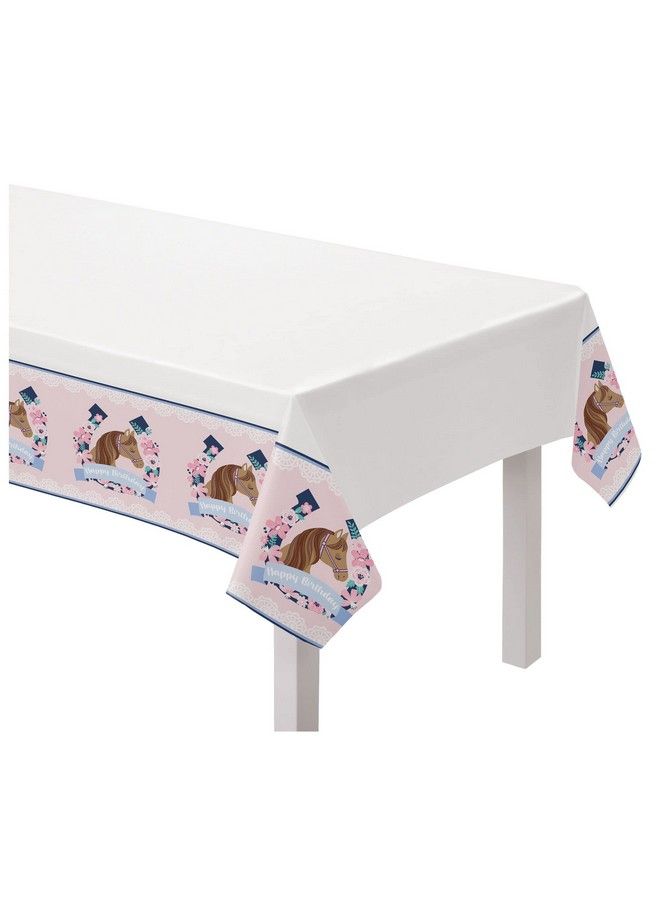 Amscan Saddle Up Plastic Table Cover ; 54" X 96" ; Multicolor ; 1 Pc - Image 1