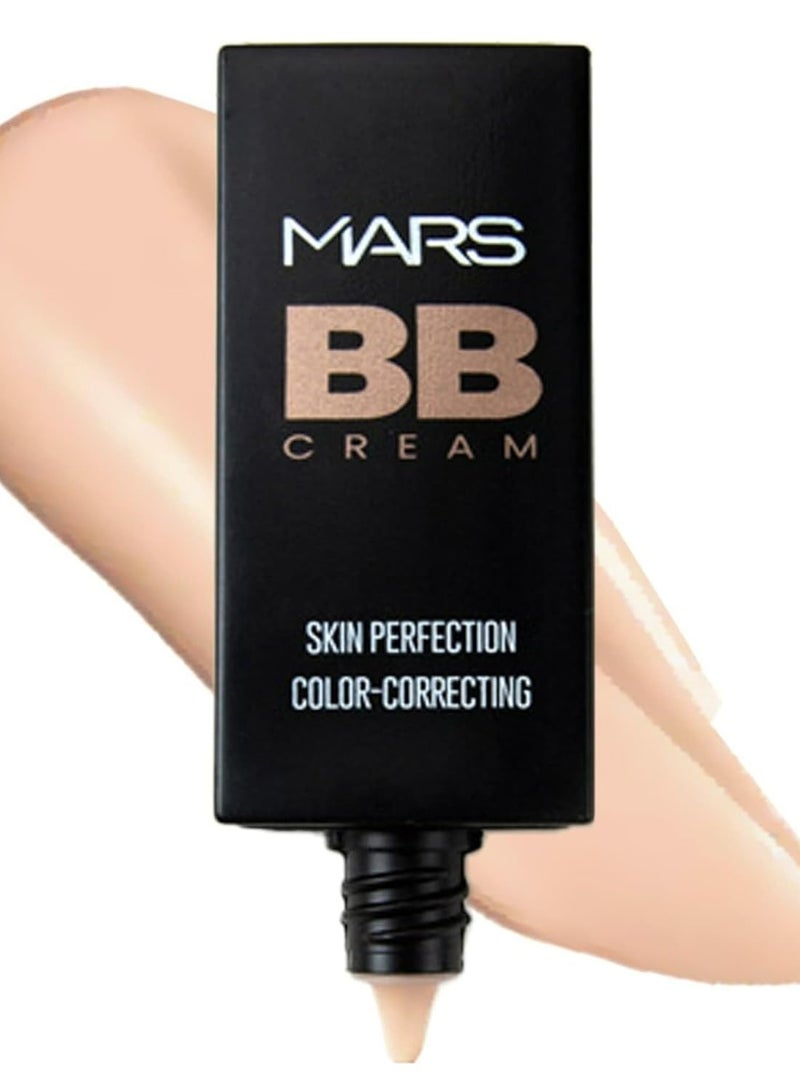 مارس كريم أساس MARS BB خفيف الوزن | كريم BB سهل المزج للنساء | تصحيح لون البشرة لجميع أنواع البشرة (30 مل) (01-FAIR) - Image 1