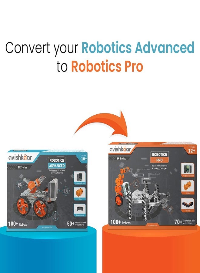 أفيشكار مجموعة Avishkaar Robotics Pro Bridge Kit، حزمة ملحقات لترقية مجموعة Avishkaar Robotics Advanced Kit الخاصة بك، للأعمار من 8 إلى 16 عامًا - Image 2