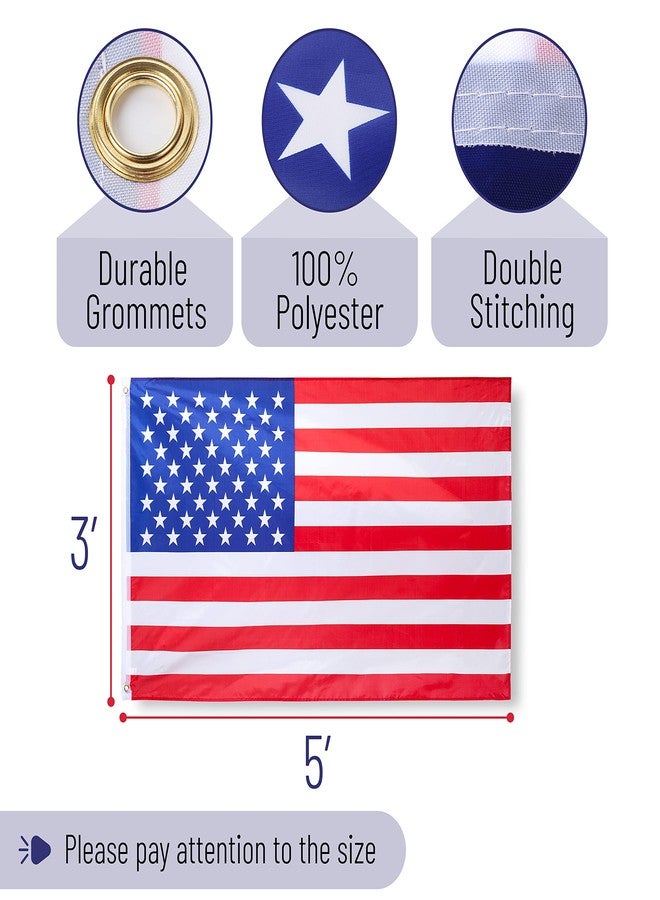 Mr. Pen- American Flag, 3x5 Ft, US Flag, Outdoor American Flag, Flags 3x5 Outdoor, USA Flag, 3x5 American Flag Outdoor Heavy Duty, American Flags for Outside - Image 3