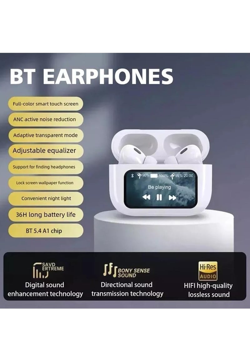 ELTRAZONE - BestOne A9 Pro Touch Screen Wireless Headphones – TWS Earbuds with Bluetooth, ANC, and Sport Earphone Design - Image 1