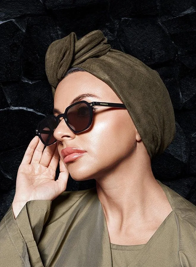 30sundays 30Sundays RIVER,Women Sunglasses, Geometric Sunglasses, UV Protection: UV400 (Black,Gray)