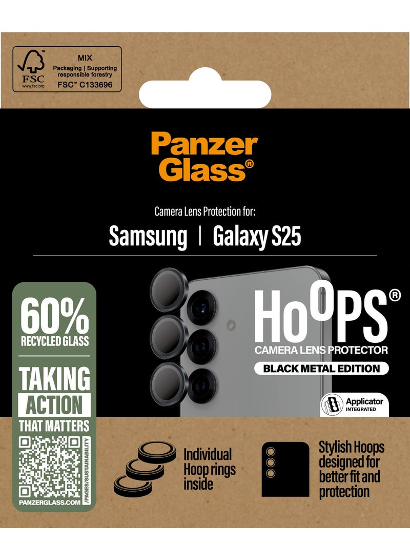 PanzerGlass Hoops Camera Lens Protector Black Samsung Galaxy S25 - Clear - Image 4