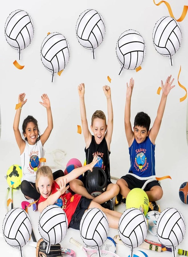 CSTYWC 10 Pieces Volleyball Foil Balloons Mylar Aluminum for Birthday Sports Themed Party Decorations - Image 5
