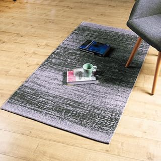 AMIDA 3x5 Rugs for Entryway Grey Non Skid Machine Washable - Abstract Stripe Design - Flat Weave - Easy Care Dog - Image 1
