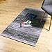 AMIDA 3x5 Rugs for Entryway Grey Non Skid Machine Washable - Abstract Stripe Design - Flat Weave - Easy Care Dog - Image 2